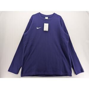 NWT Nike Men's Long Sleeve Coaches Thermal Crewneck in Purple size Large